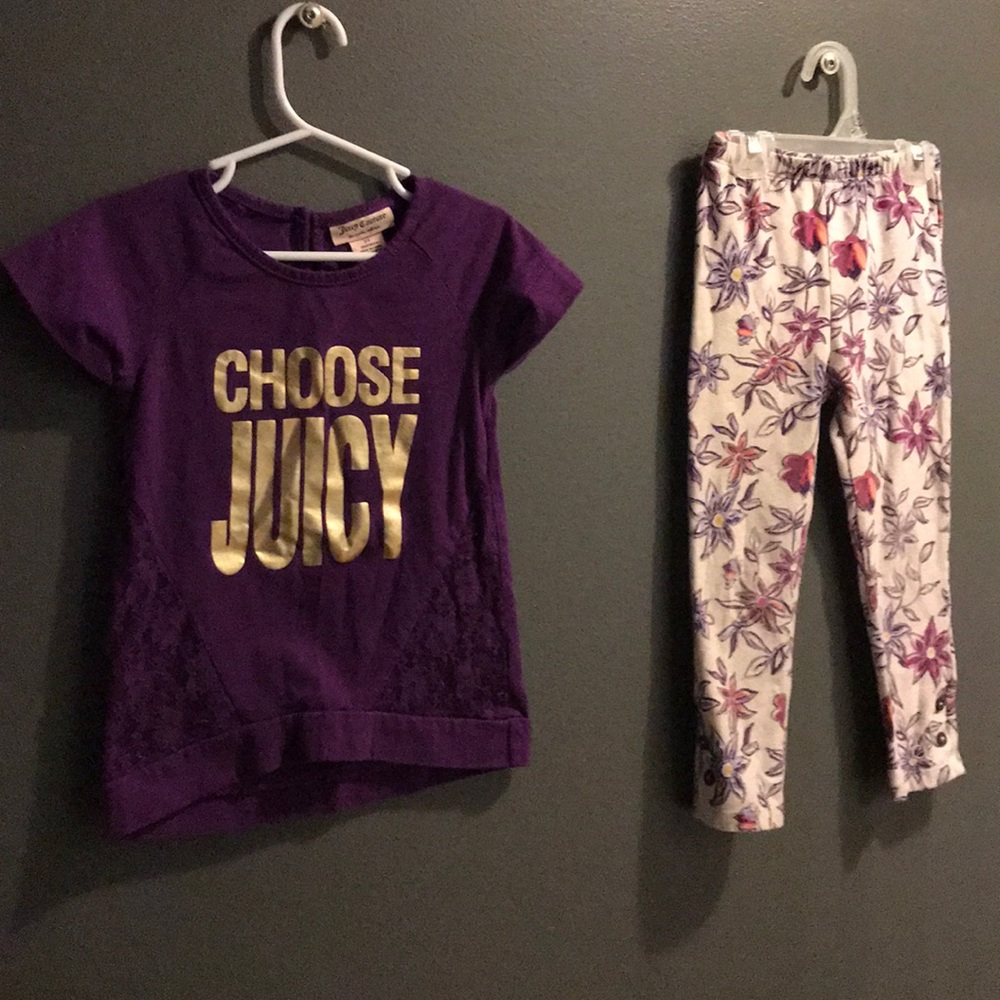 Toddler Juicy Couture tunic and leggings. 3T